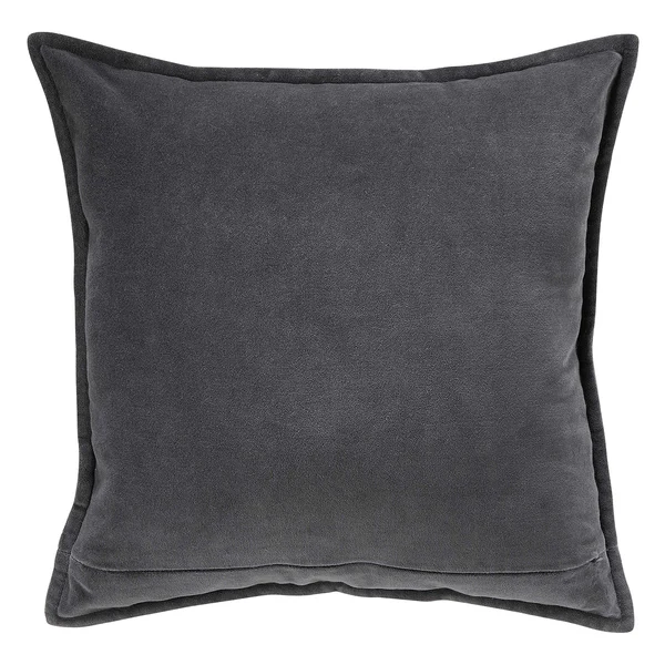 Dekokissen COTTON VELVET - Baumwolle / Polyester - Anthrazit - 45 x 45 cm - Image 3