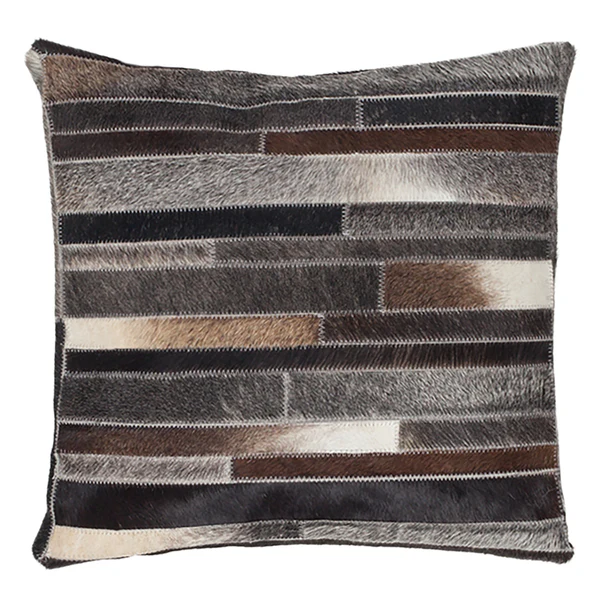 Dekokissen Lavish Brick - Echtleder - Dunkelbraun - 45 x 45 cm