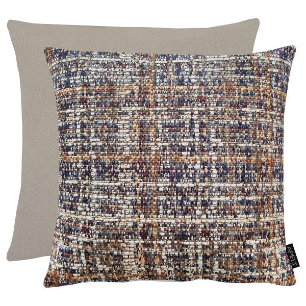 Dekokissenbezug Chalet - Jacquard-Gewebe - Grau / Terrakotta - 46 x 46 cm