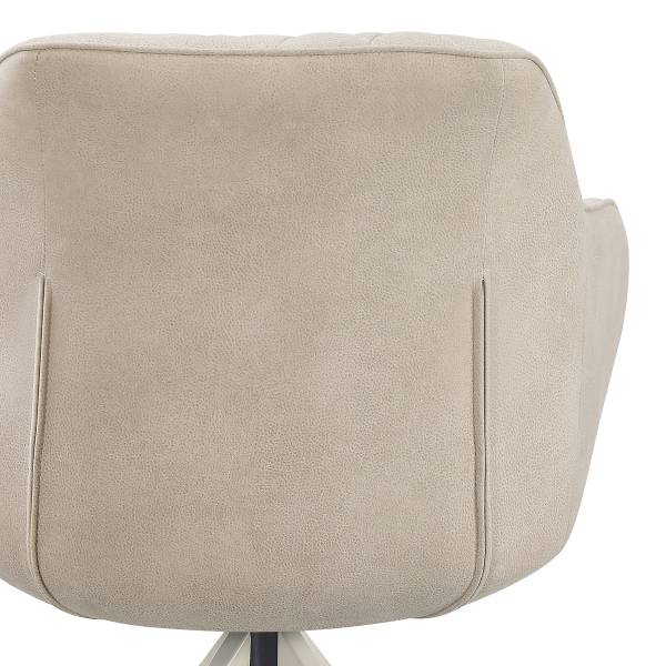 Drehbarer Armlehnenstuhl AIMAN 2er-Set - Beige - Image 10