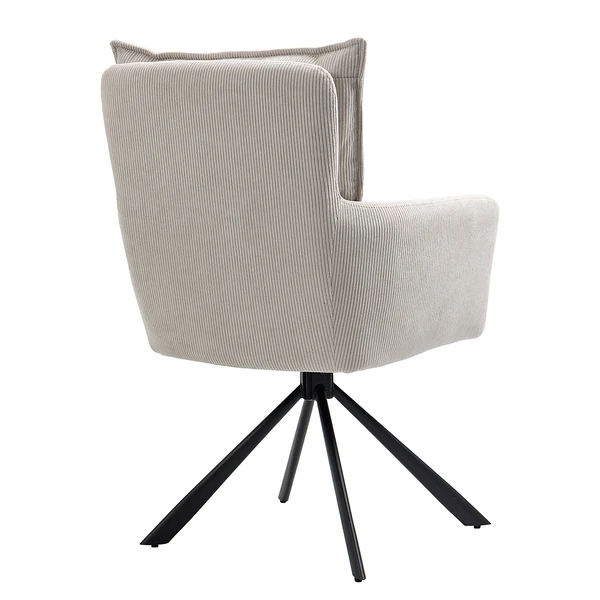 Drehbarer Armlehnenstuhl DIDRIP 2er-Set - Cord - Beige - Image 5