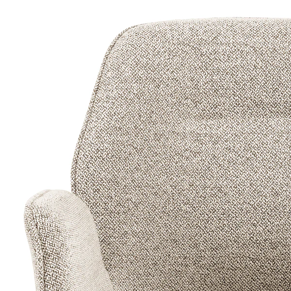 Drehbarer Armlehnenstuhl MORINI - Bouclé Stoff Moena: Beige - Image 11