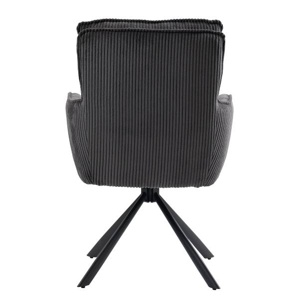 Drehbarer Armlehnenstuhl SALVIN 2er-Set - Dunkelgrau - Image 4
