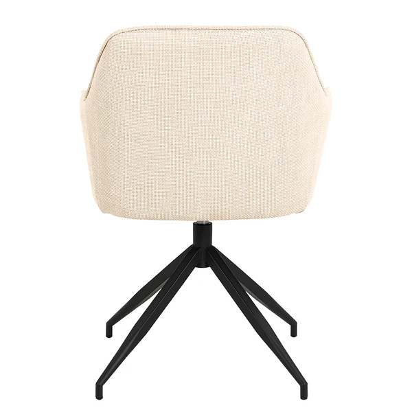 Drehbarer Armlehnenstuhl Sidaon - Strukturstoff Badia: Beige - Image 5