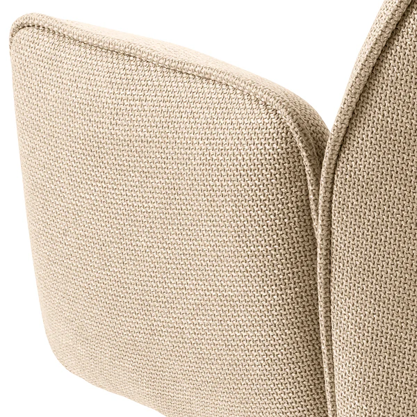 Drehbarer Armlehnenstuhl SUNDET 2er-Set - Strukturstoff Badia: Beige - Image 11