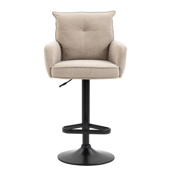 Drehbarer Barstuhl DIDRIP 2er-Set - Höhenverstellbar - Cappuccino - Teller - Image 2