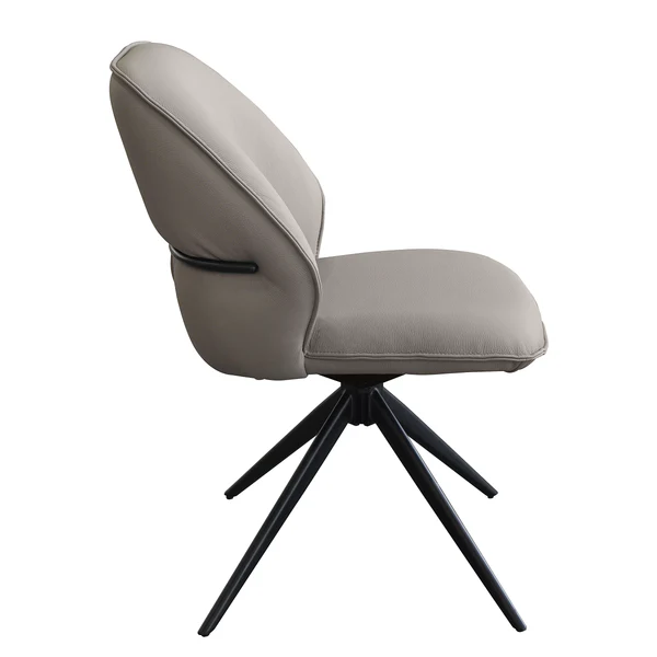 Drehbarer Polsterstuhl LINNI 2er-Set - Taupe - Image 6