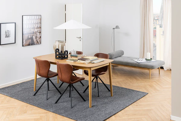 Drehbarer Polsterstuhl LIVARAS - Kunstleder Reena: Cognac - Image 2