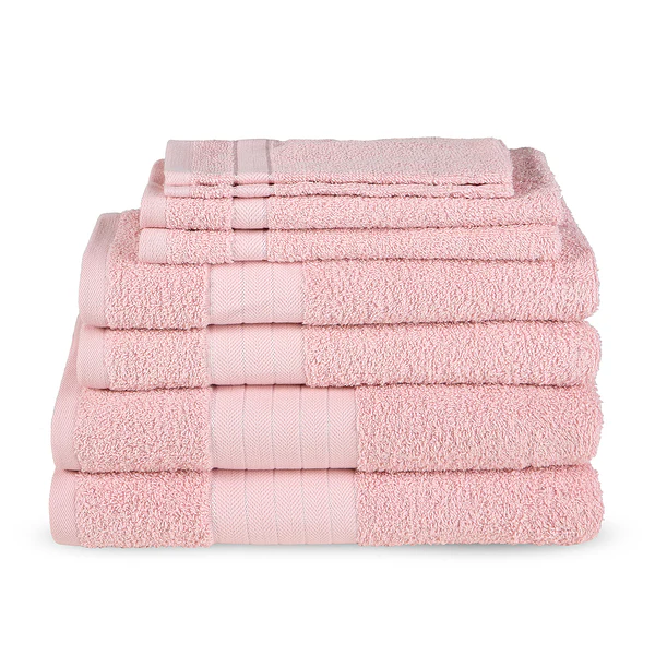 Duschtuchset Tarris 8-teilig - Frottee - Rosa