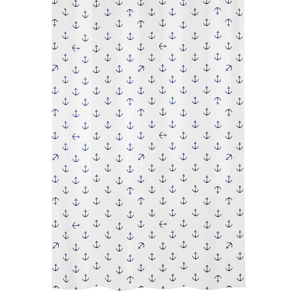 Duschvorhang Anchor - Polyester - Dunkelblau - 240 x 180 cm