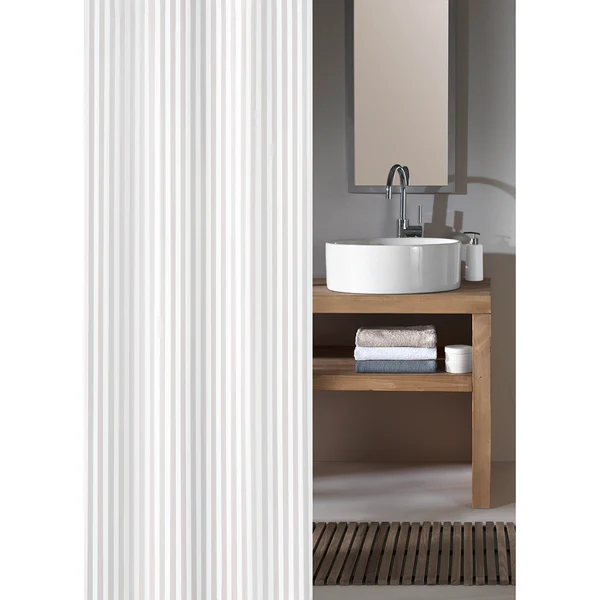 Duschvorhang Sanna - Polyester - Weiß - 240 x 180 cm - Image 2