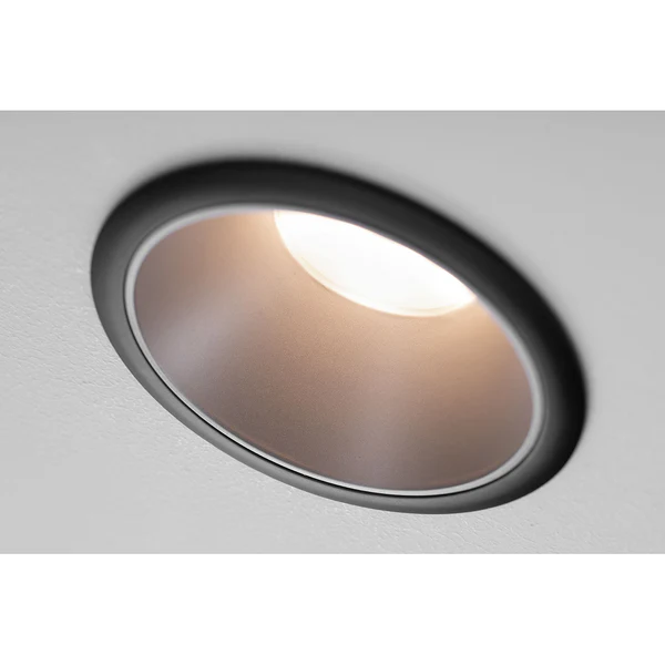 Einbauleuchte Cole Coin - Aluminium / Kunststoff - Schwarz / Silber - 3er Set - Image 2