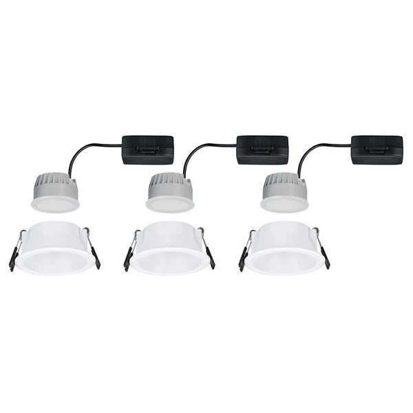 Einbauleuchte Cole Coin - Aluminium / Kunststoff - Weiß - 3er Set - Image 8
