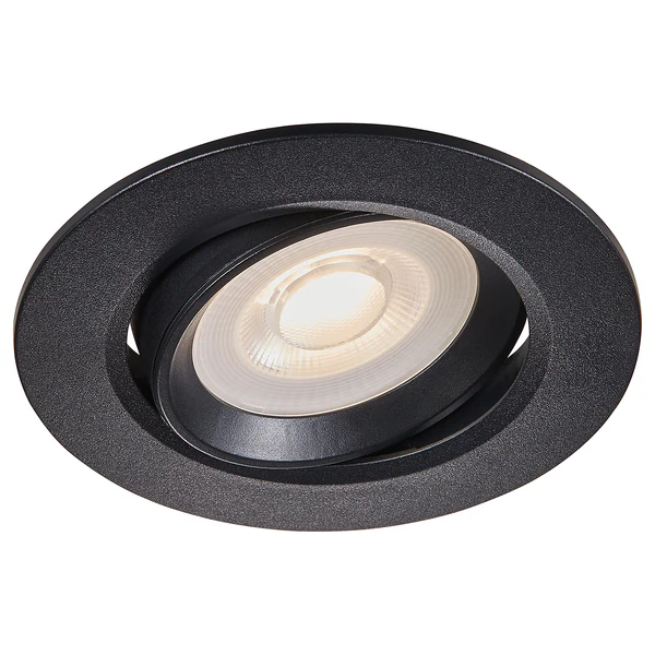 Einbauleuchte Roar - PVC - Schwarz - 1-flammig