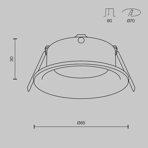 Einbauleuchte Slim - Aluminium - 1-flammig - Image 4