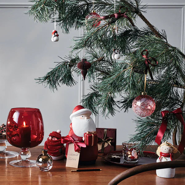 Engel und Nikolause Natale (6-teilig) - Keramik - Weiß / Rot - Höhe: 10 cm - Image 4