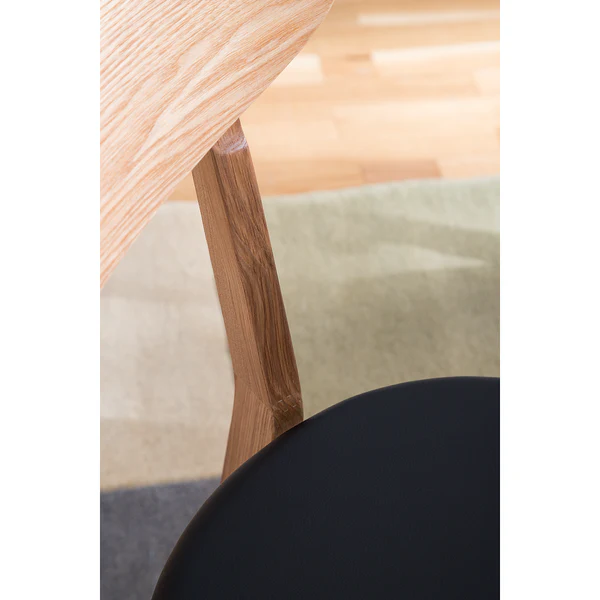 Esszimmerstuhl Bogmoor (2er-Set) - Kunstleder / Esche massiv - Beige / Schwarz - Image 13