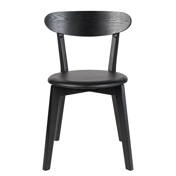 Esszimmerstuhl Bogmoor (2er-Set) - Kunstleder / Esche massiv - Schwarz - Image 4