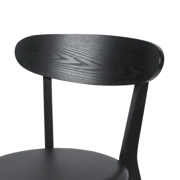 Esszimmerstuhl Bogmoor (2er-Set) - Kunstleder / Esche massiv - Schwarz - Image 6