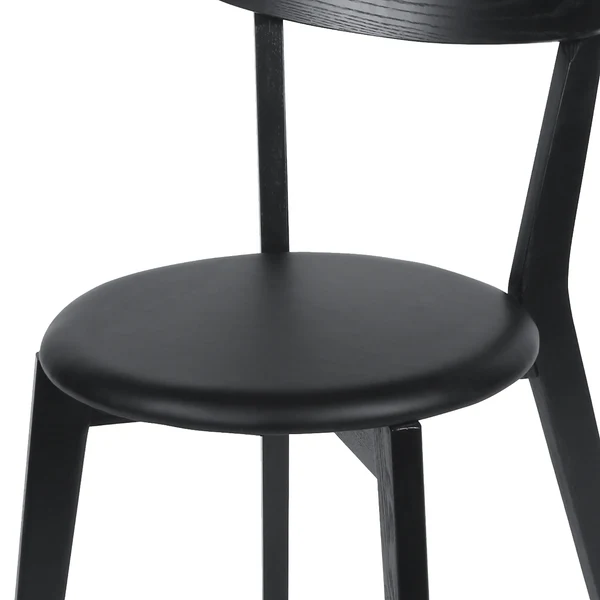 Esszimmerstuhl Bogmoor (2er-Set) - Kunstleder / Esche massiv - Schwarz - Image 9