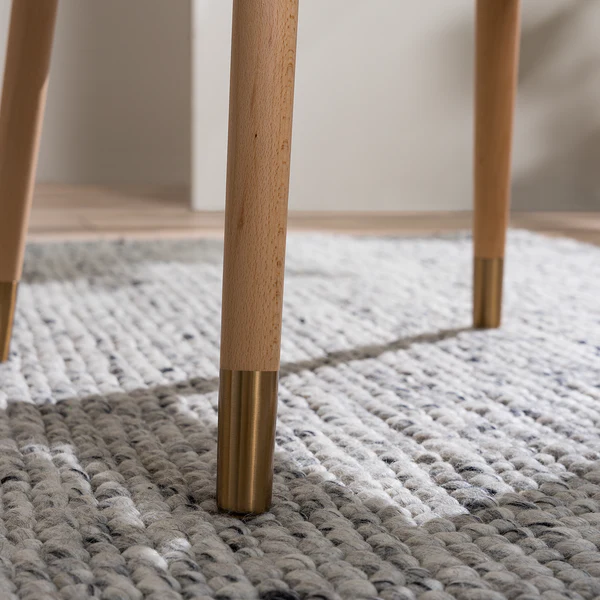 Esszimmerstuhl Coy (2er-Set) - Rattan & Webstoff / Buche massiv - Cappuccino - Image 6