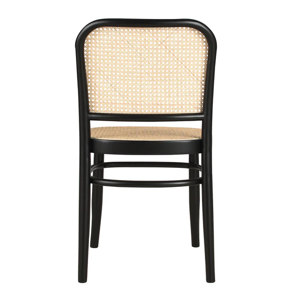 Esszimmerstuhl Daru (2er-Set) - Rattan / Buche massiv - Rattan / Schwarz - Image 11