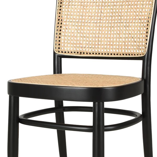 Esszimmerstuhl Daru (2er-Set) - Rattan / Buche massiv - Rattan / Schwarz - Image 13