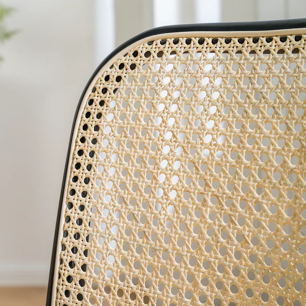 Esszimmerstuhl Daru (2er-Set) - Rattan / Buche massiv - Rattan / Schwarz - Image 4