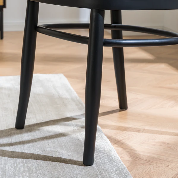 Esszimmerstuhl Daru (2er-Set) - Rattan / Buche massiv - Rattan / Schwarz - Image 7