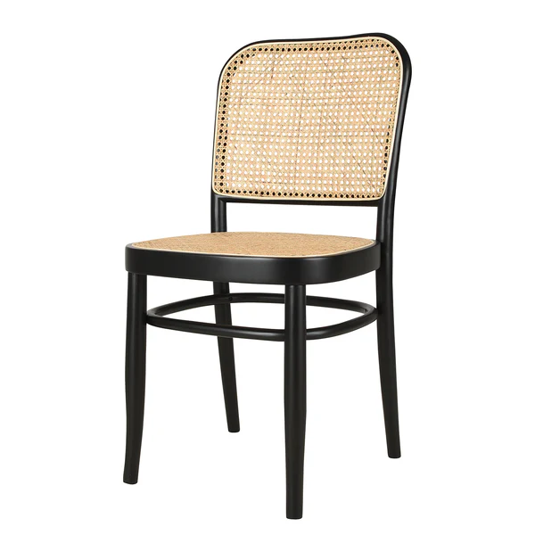 Esszimmerstuhl Daru (2er-Set) - Rattan / Buche massiv - Rattan / Schwarz - Image 9