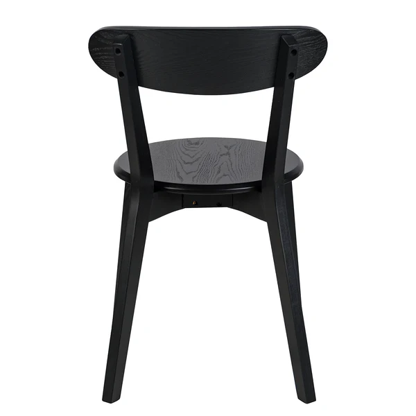 Esszimmerstuhl Flori (2er-Set) - Esche teilmassiv - Esche Schwarz - Image 7