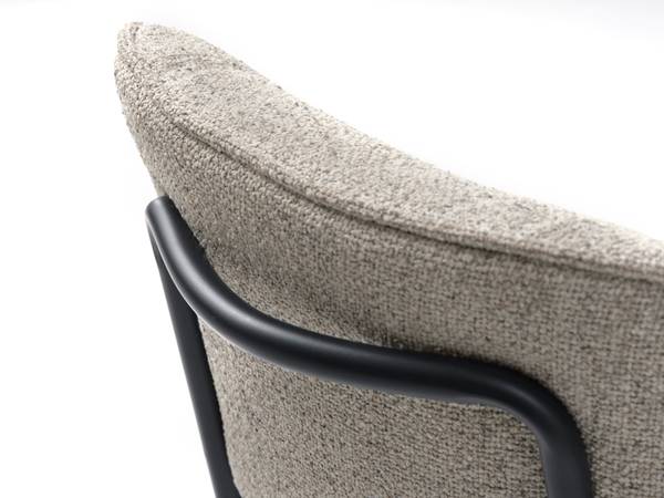 Esszimmerstuhl Ootann 2er Set - Polyester / Stahl - Creme - Image 8