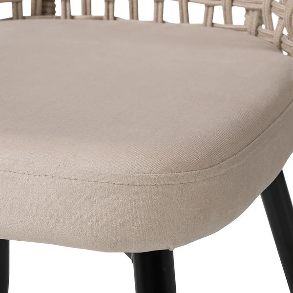 Esszimmerstuhl Rickwood 2er-Set - Samt / Stahl - Beige / Schwarz - Image 10