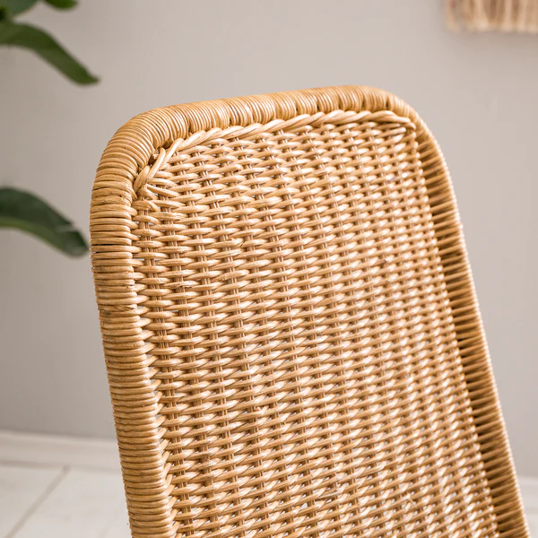 Esszimmerstuhl Vuna (2er-Set) - Rattan / Metall - Rattan Natur / Schwarz - Image 11