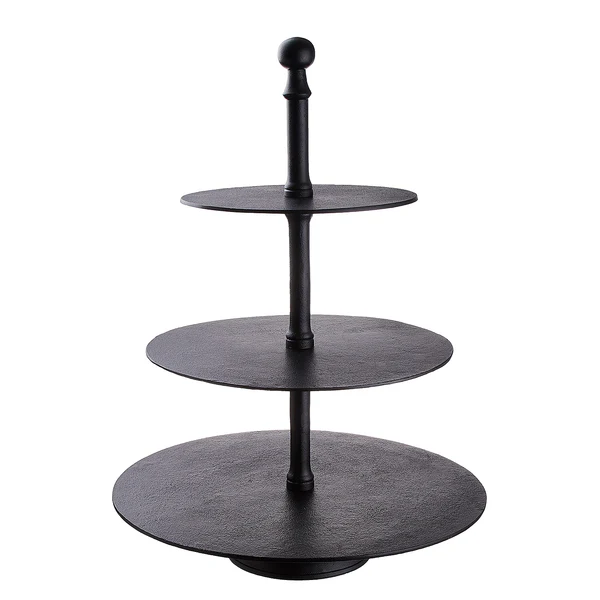 Etagere SHOWTIME 3-stufig - Metall - Schwarz