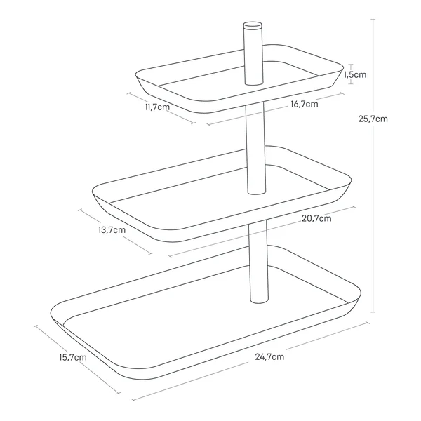 Etagere Tower - Stahl - Weiß - Image 6