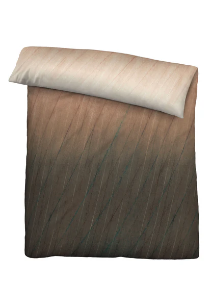Feinbiber-Bettwäsche Maric - Baumwolle - Braun - 155 x 220 cm + Kissen 80 x 80 cm - Image 3