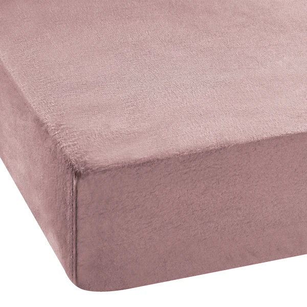 Feinbiber Spannbettlaken Vindum - Baumwolle - Altrosa - 90 x 200 cm - Image 3