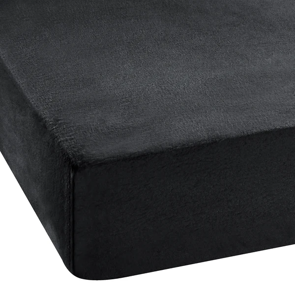 Feinbiber Spannbettlaken Vindum - Baumwolle - Anthrazit - 100 x 200 cm - Image 3