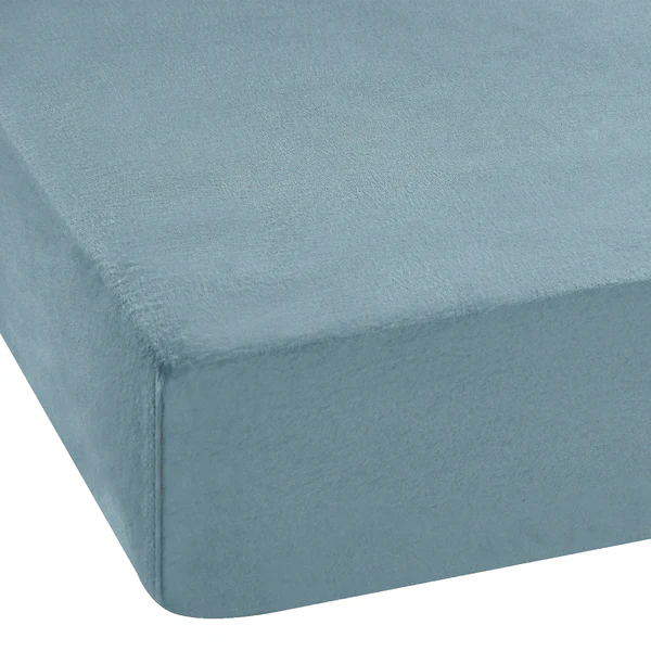 Feinbiber Spannbettlaken Vindum - Baumwolle - Jeansblau - 90 x 200 cm - Image 4