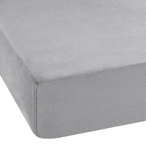 Feinbiber Spannbettlaken Vindum - Baumwolle - Silber - 90 x 200 cm - Image 3