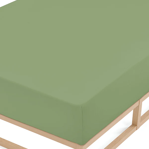 Feinbiber Spannbetttuch 0002744 - Baumwolle - Grün - 140-160 x 200 cm - Image 3