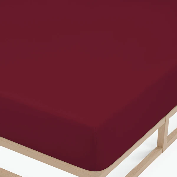 Feinjersey Spannbettuch 0077144 - Baumwolle Jersey - Burgunderrot - 140-160 x 200 cm - Image 3
