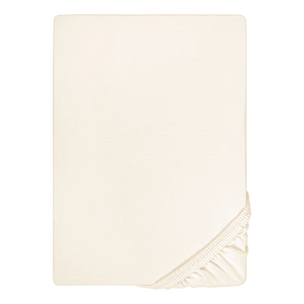 Feinjersey Spannbettuch 0077144 - Baumwolle Jersey - Creme - 140-160 x 200 cm