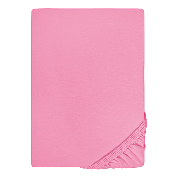 Feinjersey Spannbettuch 0077144 - Baumwolle Jersey - Pink - 90-100 x 200 cm