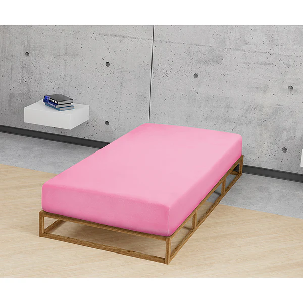 Feinjersey Spannbettuch 0077144 - Baumwolle Jersey - Pink - 90-100 x 200 cm - Image 2