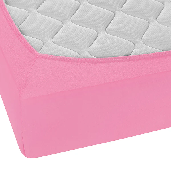 Feinjersey Spannbettuch 0077144 - Baumwolle Jersey - Pink - 90-100 x 200 cm - Image 4