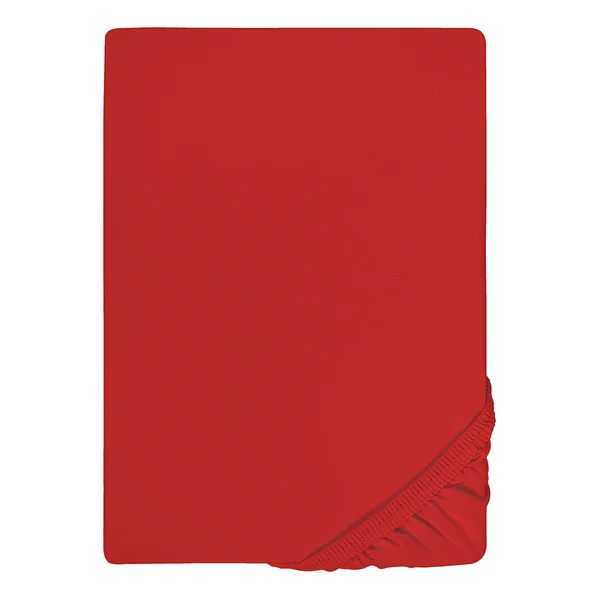 Feinjersey Spannbettuch 0077144 - Baumwolle Jersey - Rot - 180-200 x 200 cm
