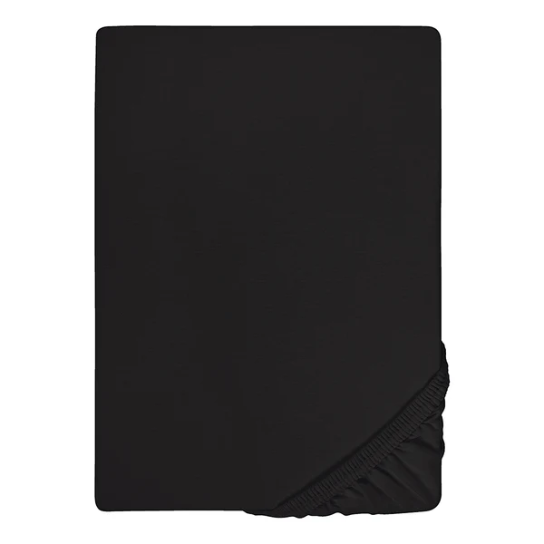 Feinjersey Spannbettuch 0077144 - Baumwolle Jersey - Schwarz - 90-100 x 200 cm