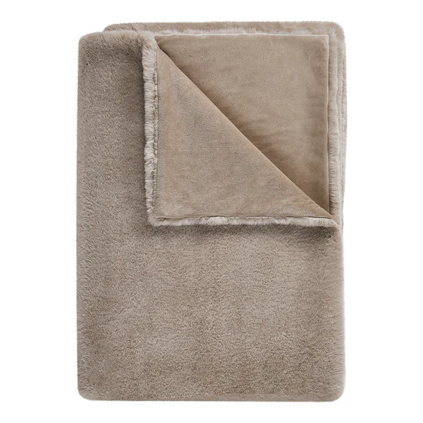 Felldecke WILD THING - Polyester - Taupe
